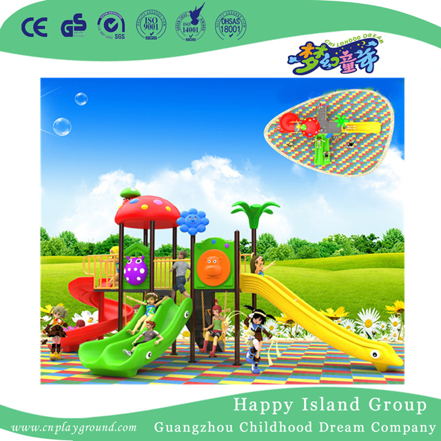 花园彩色塑料滑梯儿童乐园（BBE-B29）