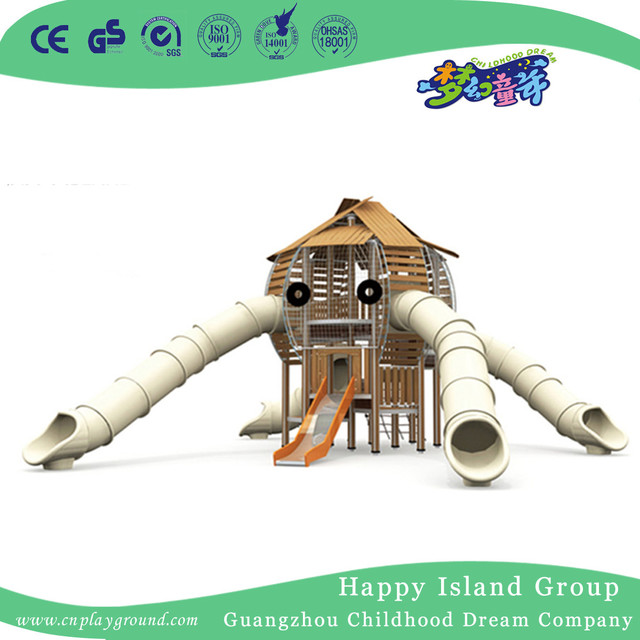 Molino de viento grande al aire libre nuevo patio de juegos de madera (HHK-7802)