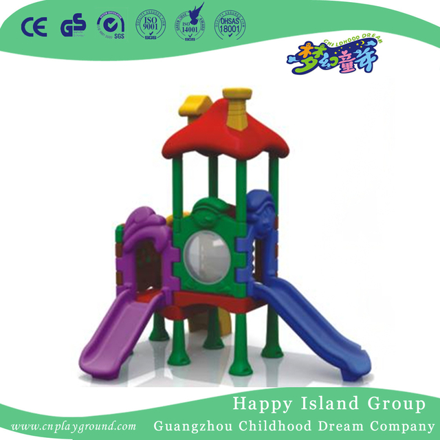 Indoor Cute Kids Plastic Small Slide Spielplatz (WZY-473-34)