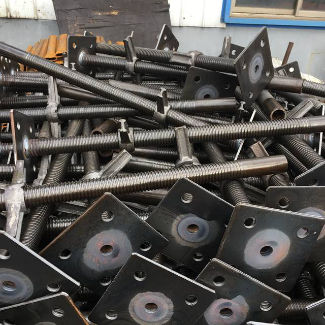 黑色脚手架空心螺丝底座插孔 