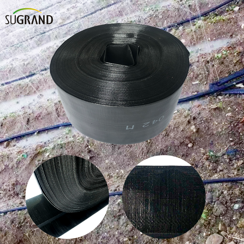 180GSM Black Irrigation Lay Flat Pipe PE Pulverización de agua