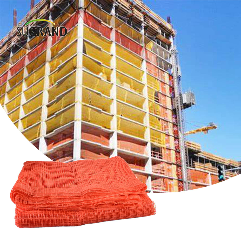 Red de seguridad para andamios de escombros de construcción de HDPE Red de escombros naranja