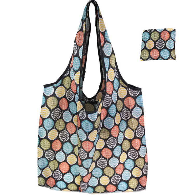 Polyester Large Foldable Grocery Shopping Tote Bag Reusable Washable Heavy Duty Shopping Bags