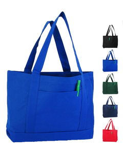 Multicolour Zipper Office School Bag Heavy Duty Mesh Pockets 600d Polyester Walker Tote Bags