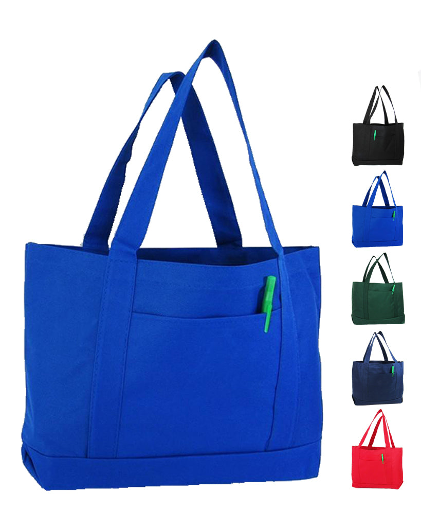 Multicolour Zipper Office School Bag Heavy Duty Mesh Pockets 600d Polyester Walker Tote Bags