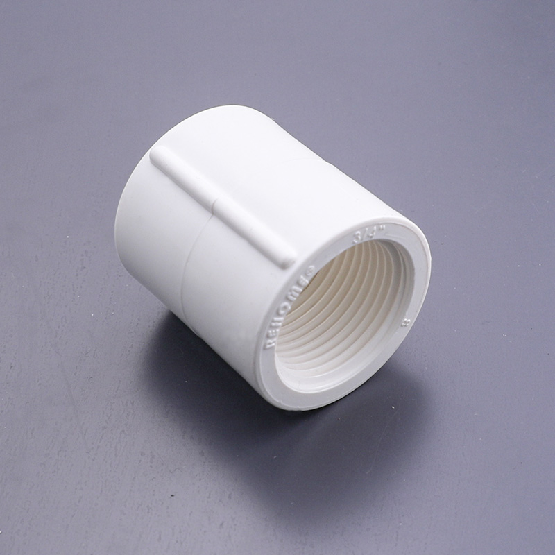 工厂批发高品质 pvc 管道水暖配件制造商塑料 PVC 母接头螺纹