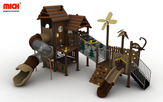 WPC Serisi Ağaç Evi Temalı Toddler Dış Mekan Etkinlik Oyunları