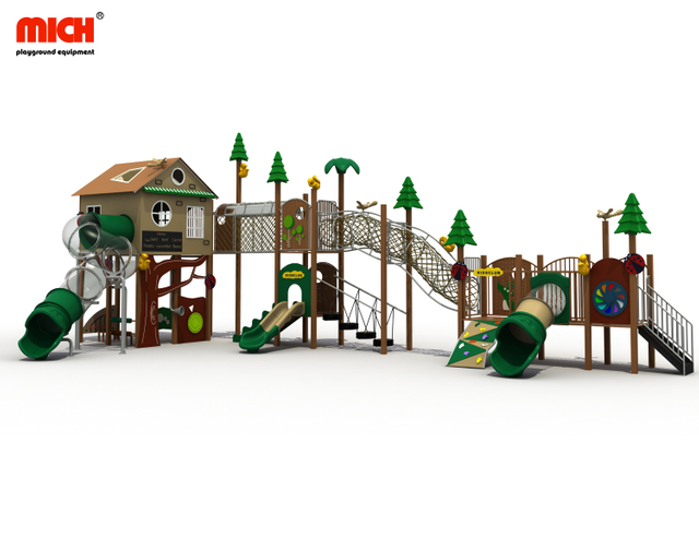 WPC PE Board House Themed Дети на открытом воздухе игровая площадка