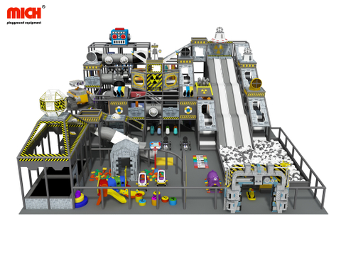 Robot temalı özel çocuk yumuşak oyun alanı