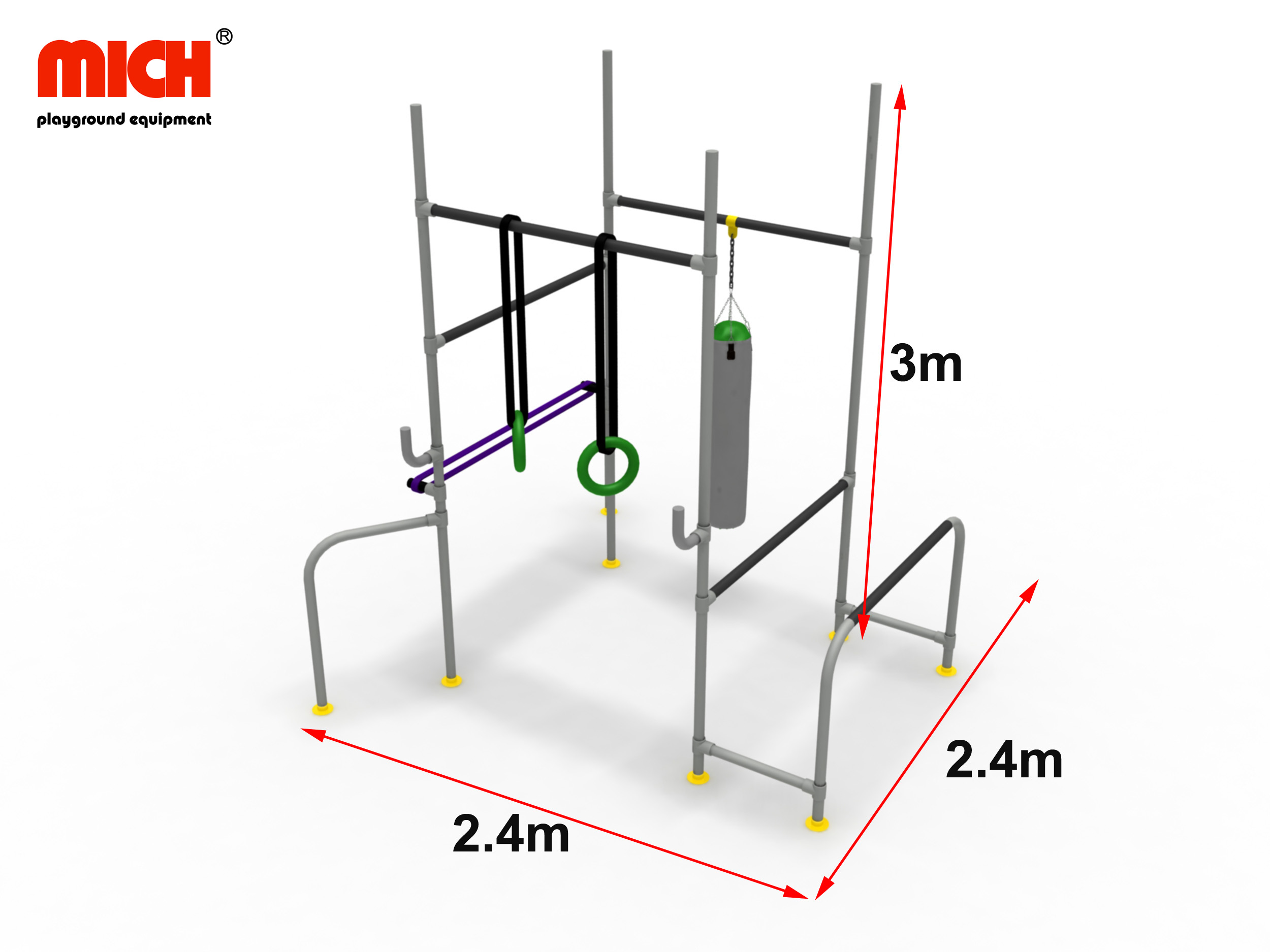 Equipamento de ginástica de parkour ao ar livre de crianças pequenas