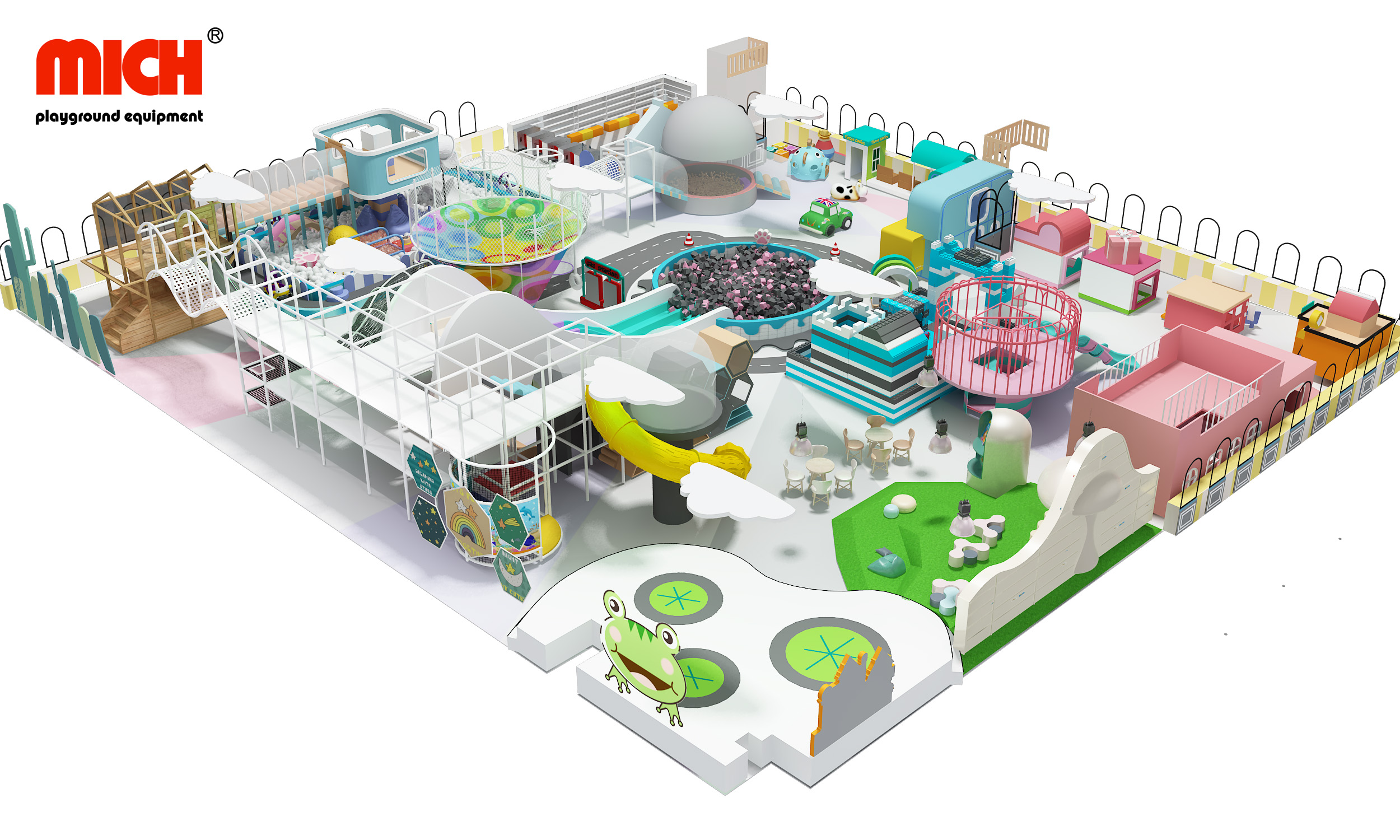 Candyland Toddler kapalı yumuşak oyun merkezi