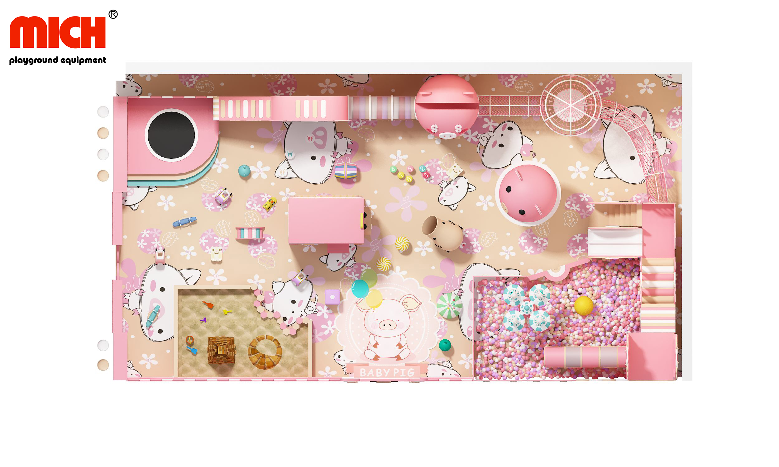 Custom Pink Kids Indoor Playhouse