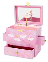 Popular Wooden Musical Jewelry Display Box With Beautiful Figure Jewelry Music Box 