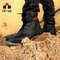 Hot-selling Labor Insurance Genuine leather men steel toe work boots hot sale industrial safety shoes Botas de Seguridad