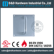 Grau 304 sólido puxador com placa 170x170mm para portas de alumínio -DDPH021