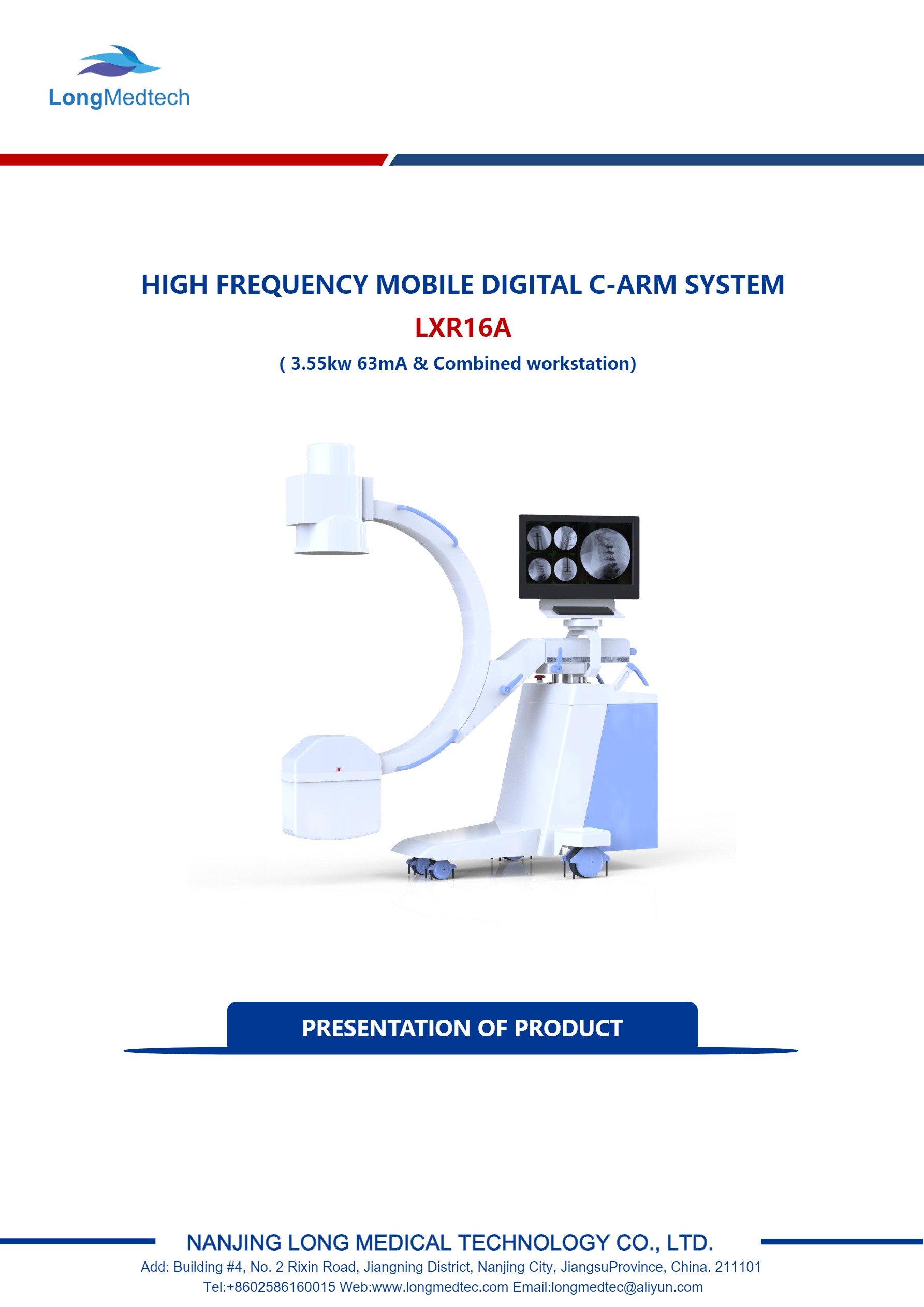 Sistema de brazo en C digital m&oacute;vil de alta frecuencia LXR16A-1