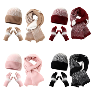 Colorful Ombre Knit Three Piece Set