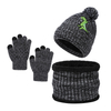 Children Black Knit Three Piece Set