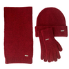 Customized Warm Winter Scarf Beanie Gloves Unisex Knit Set