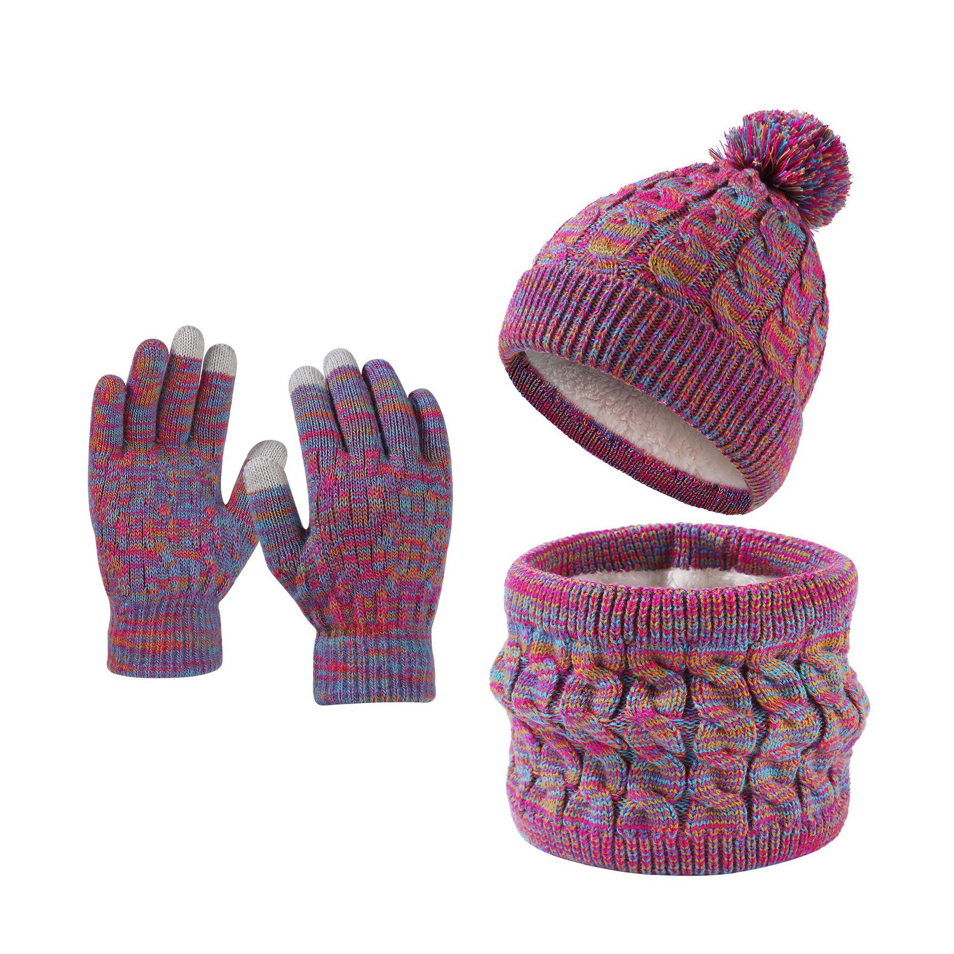 Unisex Knit Beanie &Scarf&Gloves