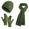 Thickened Warm Fashion Unisex Knit Gloves Scarf Set