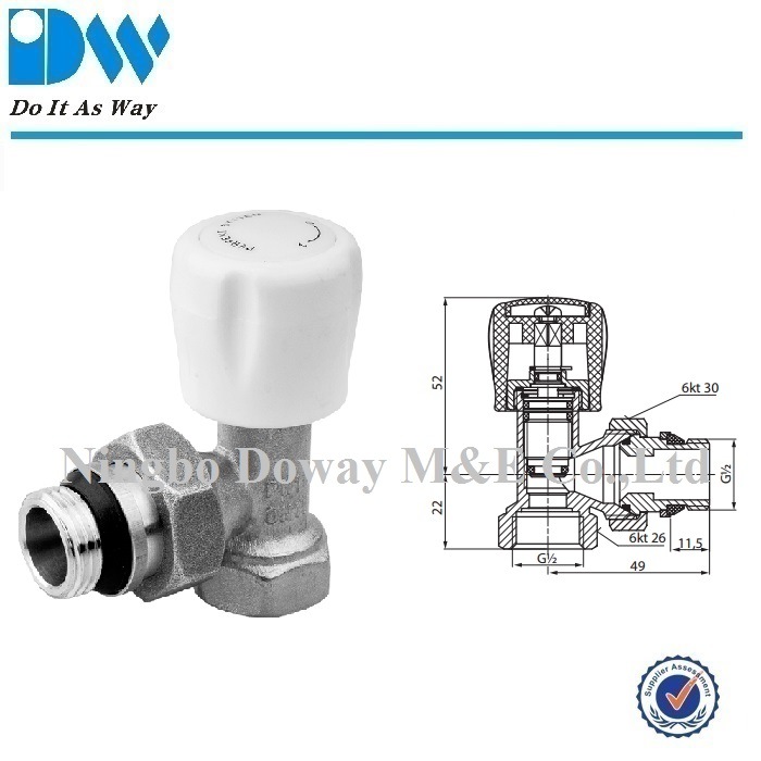 Vannes de radiateur angulaires avec poign&eacute;e ABS