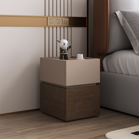 Best Selling Bedroom Furniture Small Space Bedroom Bedside Table Modern Simple Storage Cabinet Wooden Night Stand 2 Drawers