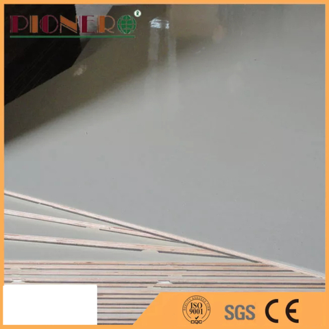  Gloss Polyester Laminated Melamine Plywood for Furniture Manufacture
