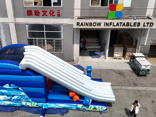 Rainbow Inflatable aircraft slide Cruise ship slide