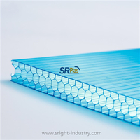 6mm-16mm tinted honeycomb polycarbonate sheet polycarbonate hollow sheet