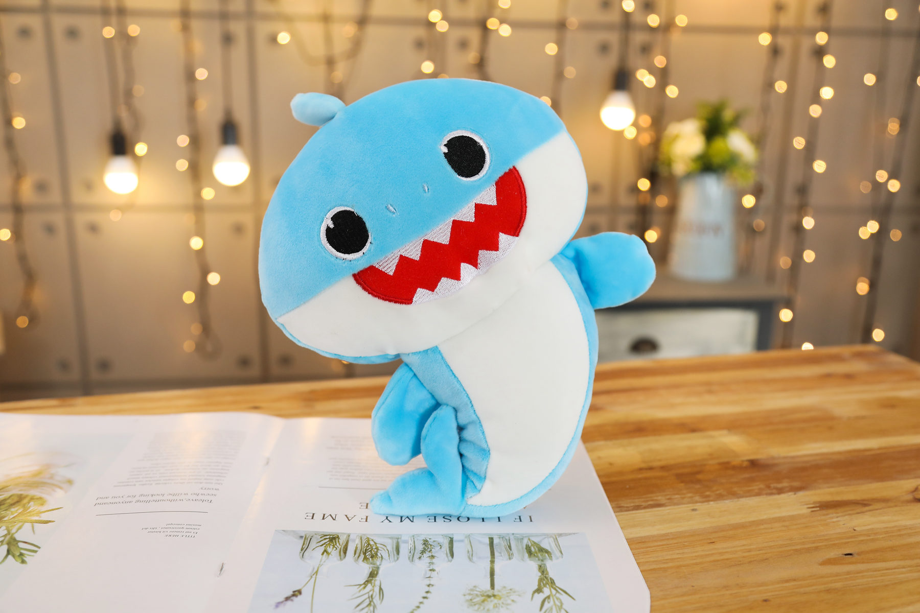 pink shark plush toy