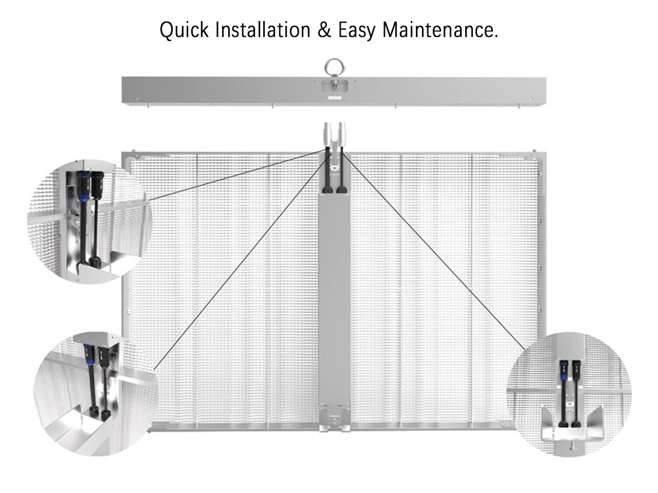 La pared de pantallas LED muro cortina de vidrio se instala de esta manera  - fabricante aire libre de interior de la pantalla de visualización de  vídeo LED
