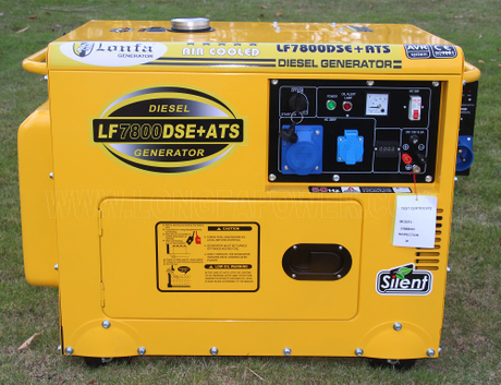 7kVA 50Hz Single Phase Air-Cooled Portable Super Silent Diesel Generator with ATS