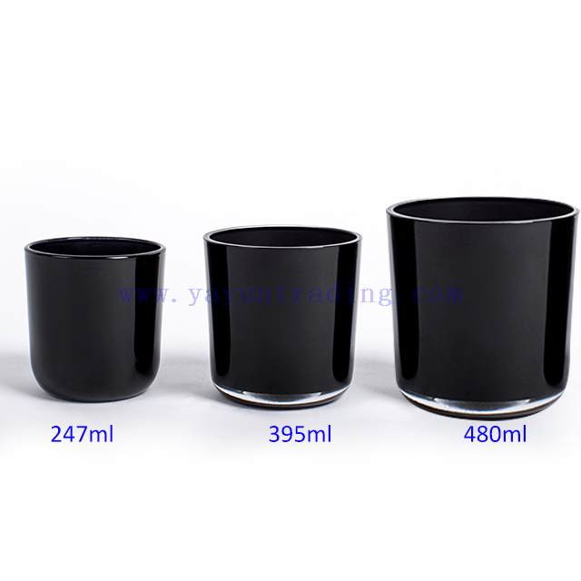 sprayed glass candle jar (23-1main)