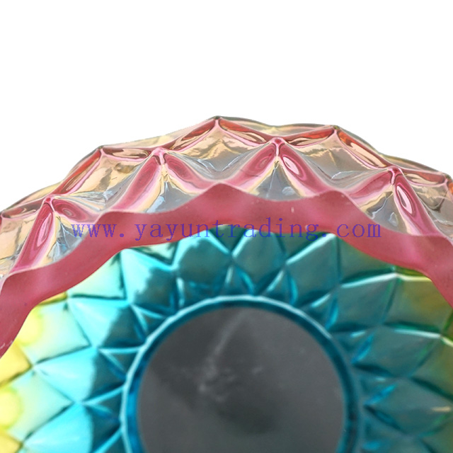 Vintage huge Glossy Ribbed Heavy Glass Lamp Shade
