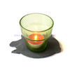 shiny green blue amber empty glass candle making holder