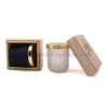 Matte Black Frosted Heat Resistant Glass Candle Jars With Gold Metal Lids And Wooden Box