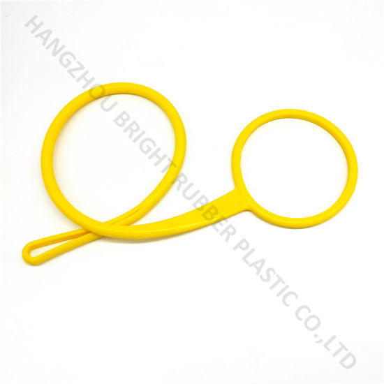 Silicone Rubber Yellow Cap Protector with Rope Customized in High Quality