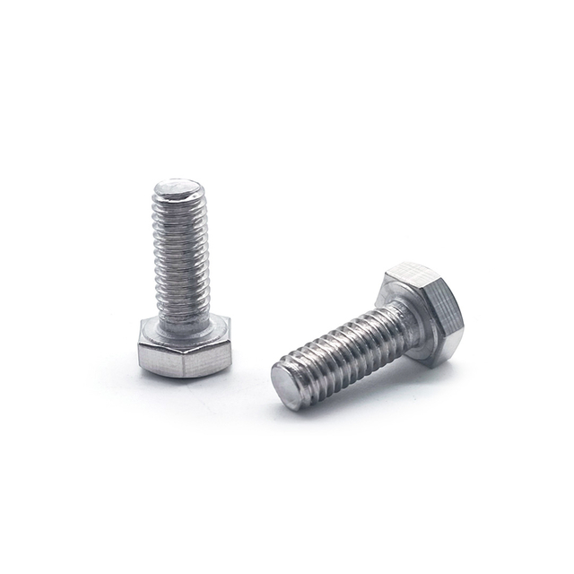 Boulons à tête hexagonale en acier inoxydable 304 DIN933 M6x16mm A2-70