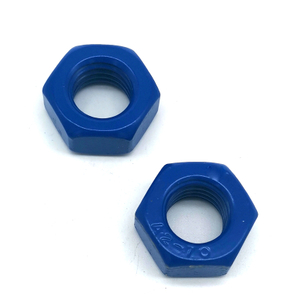 Tuerca pesada hexagonal azul PTFE de teflón grado 2H ASTM A194 