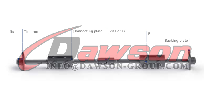 Tirante de acero para muelle tipo D, Tirantes para marina, Tirante de acero para muelle con bisagra unidireccional, Tirantes, Barras de tensi&oacute;n, Tirantes para marina - Dawson Group Ltd. - Fabricante, F&aacute;brica de China