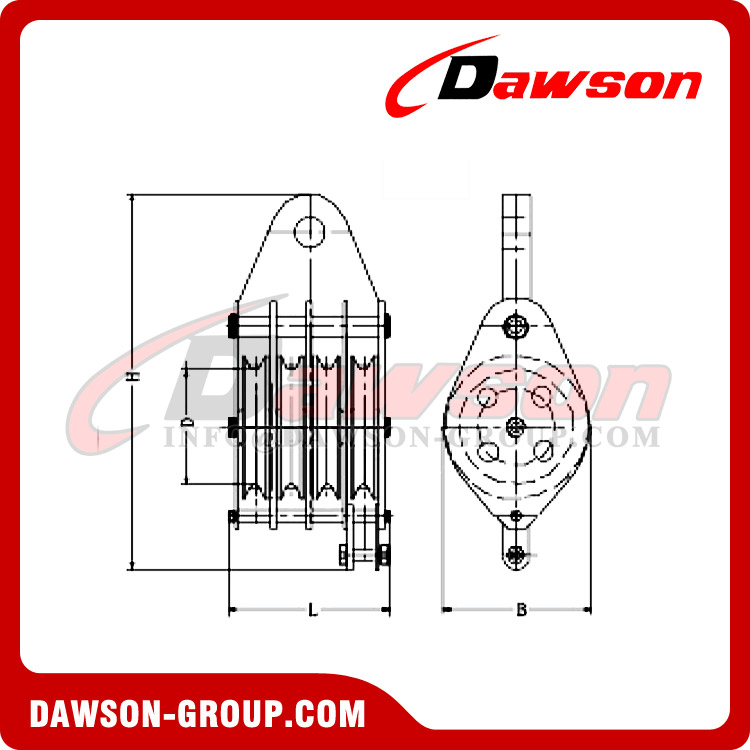 マリンブロック、タイプDボートスチールケーブルブロック - Dawson Group Ltd. - 中国メーカー、サプライヤー