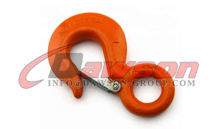 ラッチ付き鍛造合金鋼アイホイストフック、320C G43 グレード 43 鍛造炭素鋼アイホイストフック - Dawson Group Ltd. - 中国サプライヤー、工場、メーカー