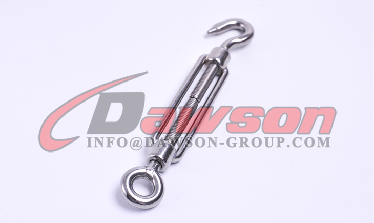 Tensor de acero inoxidable 304 AISI316 DIN1480 con ojo y gancho - Dawson Group Ltd. - Proveedor de China