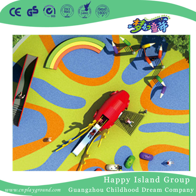 Vergnügungspark-Kinder im Freien leuchtender Rotwild-Form-Dia-Tierspielplatz (HHK-3601)