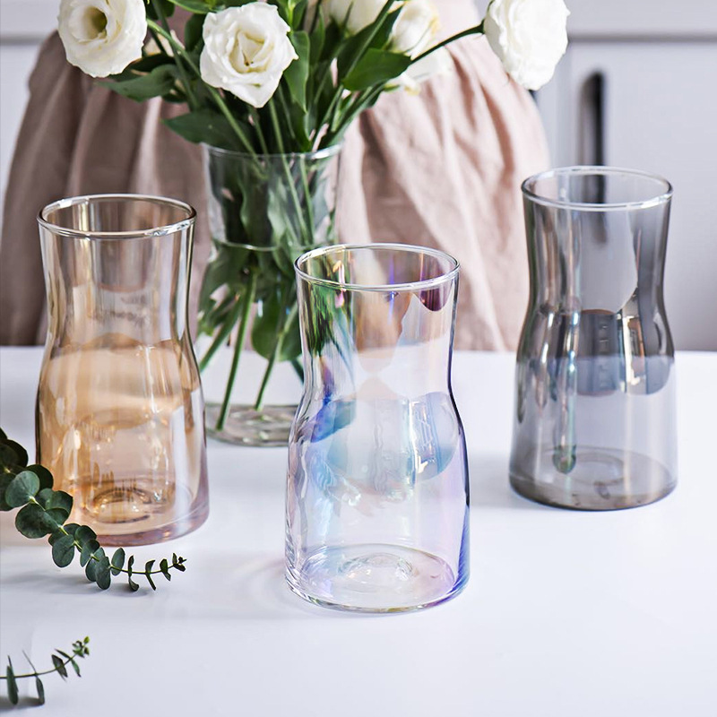 Electroplating Phantom Glass Vase Model Room Decoration Small Flower Vase