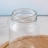 Glass Jar Manson Jar with Metal Lids Empty Glass Bottle