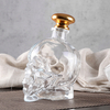 Crystal Head Aurora Vodka Spirit Glass Bottle with Golden Cap