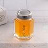 Wholesale Hexagonal Glass Honey Container Honey Storage jar with lids 