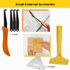 17pcs Grout Removal Tool Silicone Caulk Tool Set Glass Glue Corner Squeegee Grout Saw Blade Scraper